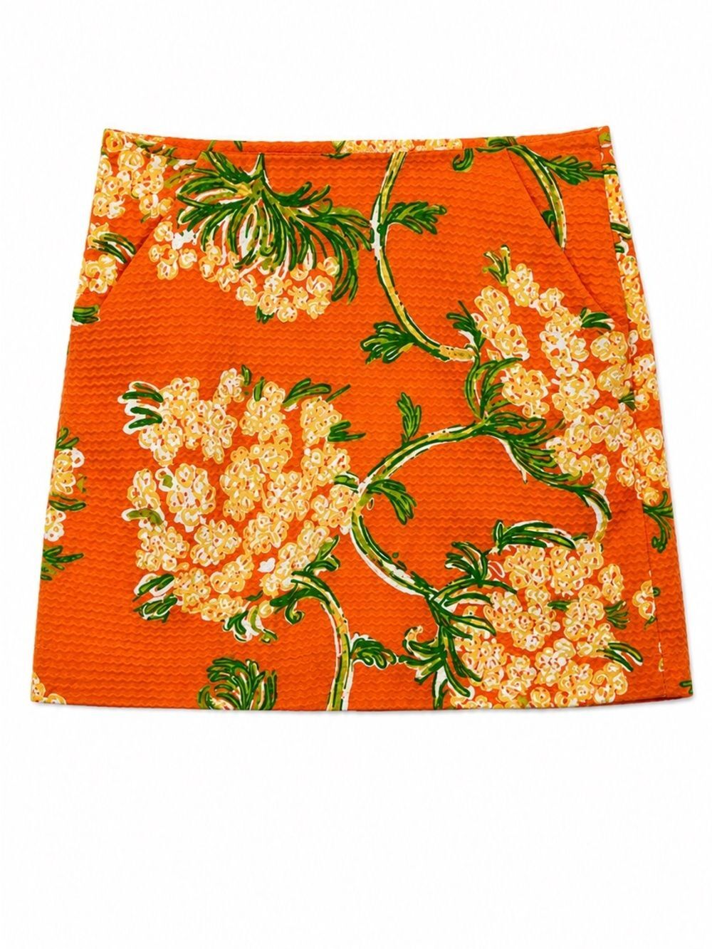 Lilly Pulitzer Orange Floral Mini Skirt